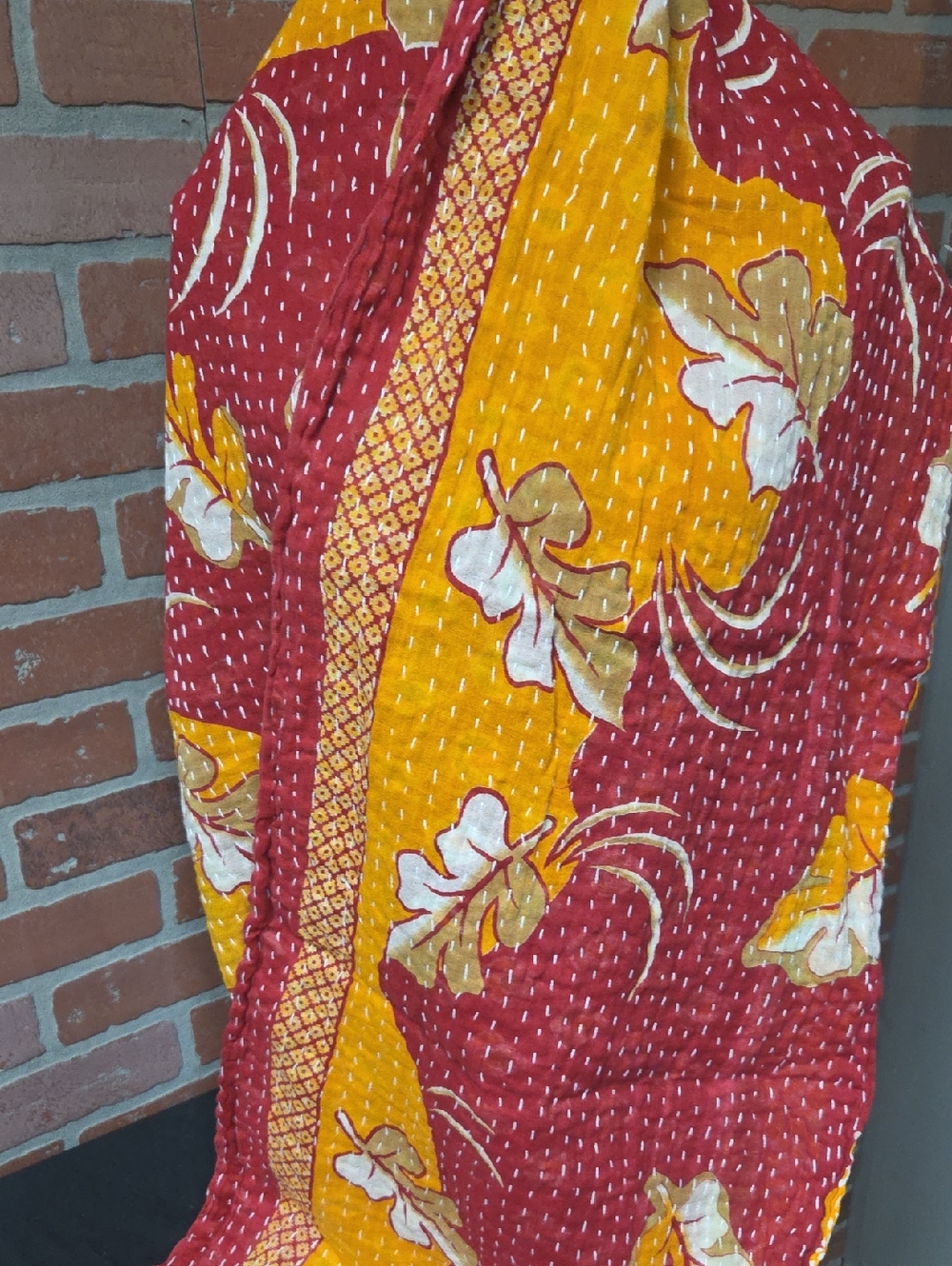 Colorful Kantha Scarf #13 - Picture 3 of 3